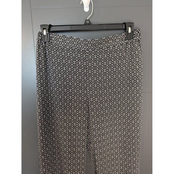 Christian Siriano Runway Style Black and White Geometric Print Pull-On Pants XL - Picture 2 of 10
